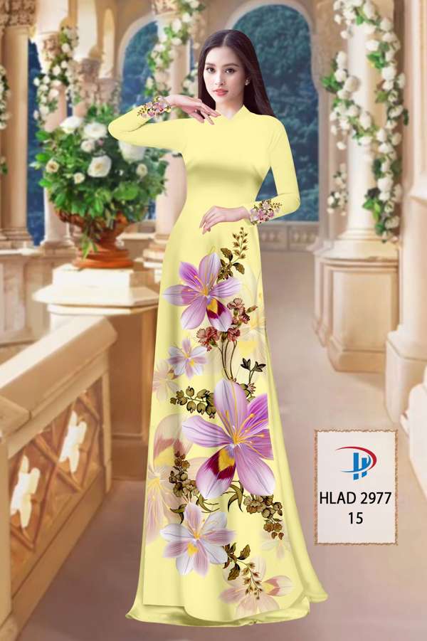 Vải Áo Dài Hoa In 3D AD HLAD2977 67